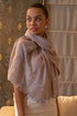 Magnolia Bloom Embroidered Wool Silk Stole